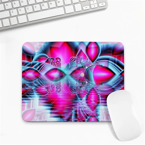 Ruby Red Crystal Palace, Abstract Jewels Small Mouse Pad (Rectangle) from ArtsNow.com Front