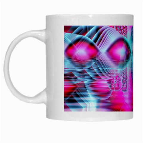 Ruby Red Crystal Palace, Abstract Jewels White Coffee Mug from ArtsNow.com Left