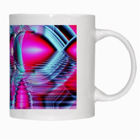 Ruby Red Crystal Palace, Abstract Jewels White Coffee Mug from ArtsNow.com Right