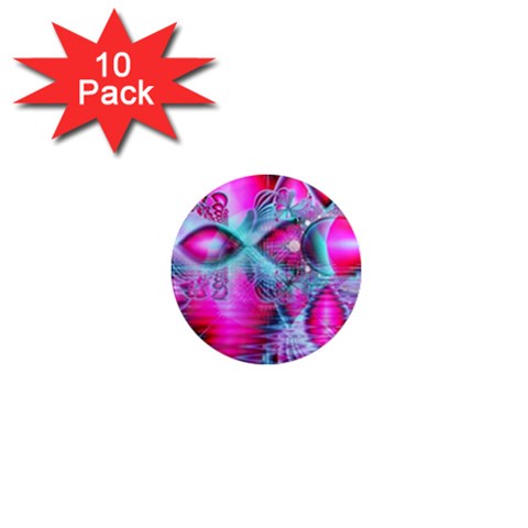 Ruby Red Crystal Palace, Abstract Jewels 1  Mini Button Magnet (10 pack) from ArtsNow.com Front