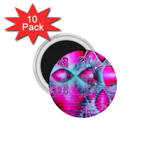 Ruby Red Crystal Palace, Abstract Jewels 1.75  Button Magnet (10 pack) from ArtsNow.com Front