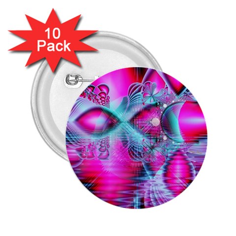 Ruby Red Crystal Palace, Abstract Jewels 2.25  Button (10 pack) from ArtsNow.com Front