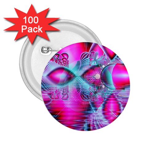 Ruby Red Crystal Palace, Abstract Jewels 2.25  Button (100 pack) from ArtsNow.com Front