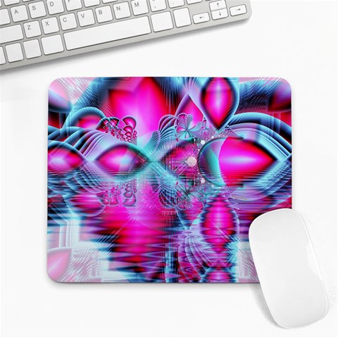 Ruby Red Crystal Palace, Abstract Jewels Large Mouse Pad (Rectangle) from ArtsNow.com Front