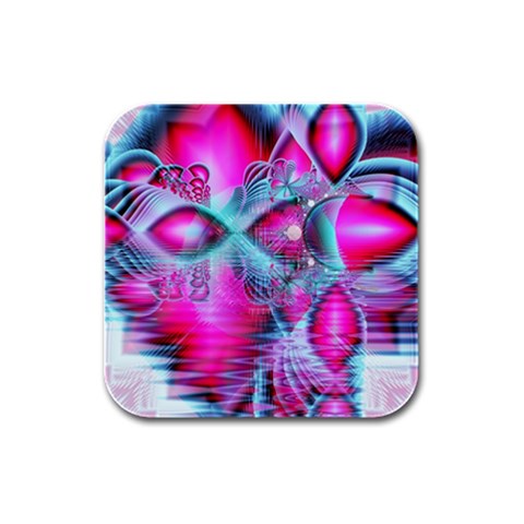 Ruby Red Crystal Palace, Abstract Jewels Drink Coasters 4 Pack (Square) from ArtsNow.com Front