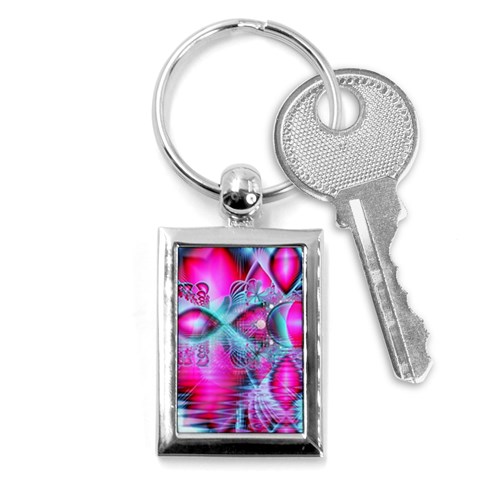 Ruby Red Crystal Palace, Abstract Jewels Key Chain (Rectangle) from ArtsNow.com Front