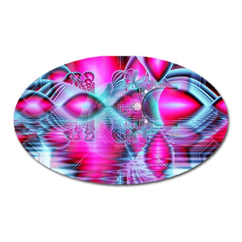 Ruby Red Crystal Palace, Abstract Jewels Magnet (Oval) from ArtsNow.com Front