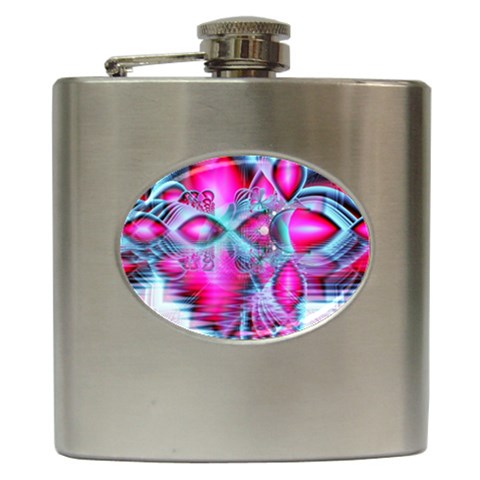 Ruby Red Crystal Palace, Abstract Jewels Hip Flask from ArtsNow.com Front