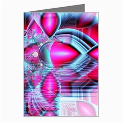 Ruby Red Crystal Palace, Abstract Jewels Greeting Card from ArtsNow.com Left