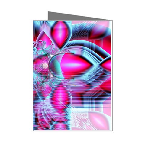 Ruby Red Crystal Palace, Abstract Jewels Mini Greeting Card (8 Pack) from ArtsNow.com Left