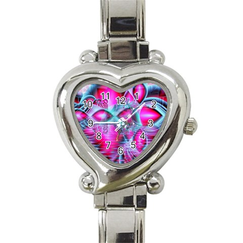 Ruby Red Crystal Palace, Abstract Jewels Heart Italian Charm Watch  from ArtsNow.com Front