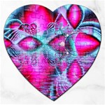 Ruby Red Crystal Palace, Abstract Jewels Jigsaw Puzzle (Heart)