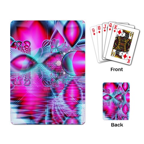 Ruby Red Crystal Palace, Abstract Jewels Playing Cards Single Design from ArtsNow.com Back