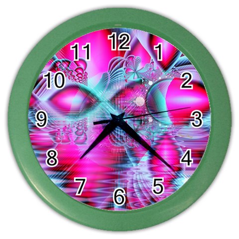 Ruby Red Crystal Palace, Abstract Jewels Wall Clock (Color) from ArtsNow.com Front