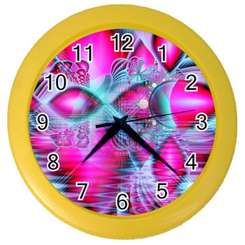 Ruby Red Crystal Palace, Abstract Jewels Wall Clock (Color) from ArtsNow.com Front