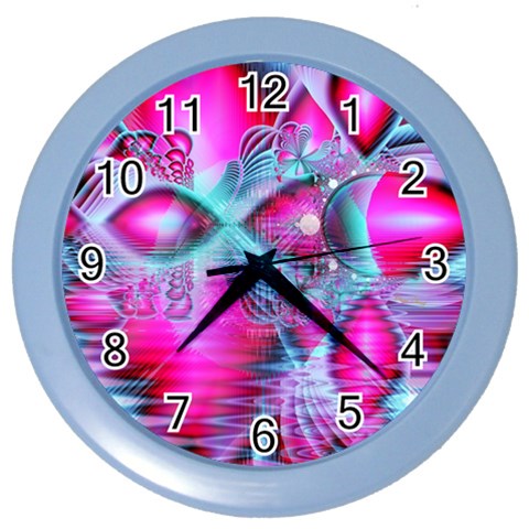 Ruby Red Crystal Palace, Abstract Jewels Wall Clock (Color) from ArtsNow.com Front