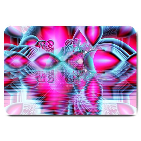 Ruby Red Crystal Palace, Abstract Jewels Large Door Mat from ArtsNow.com 30 x20  Door Mat