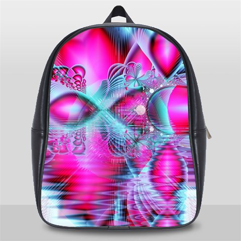 Ruby Red Crystal Palace, Abstract Jewels School Bag (Large) from ArtsNow.com Front