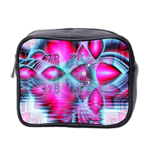 Ruby Red Crystal Palace, Abstract Jewels Mini Travel Toiletry Bag (Two Sides) from ArtsNow.com Front