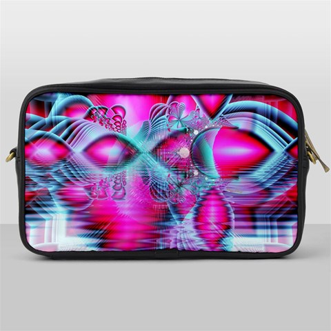 Ruby Red Crystal Palace, Abstract Jewels Travel Toiletry Bag (One Side) from ArtsNow.com Front