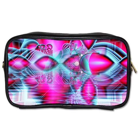 Ruby Red Crystal Palace, Abstract Jewels Travel Toiletry Bag (Two Sides) from ArtsNow.com Front