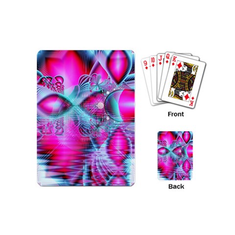 Ruby Red Crystal Palace, Abstract Jewels Playing Cards (Mini) from ArtsNow.com Back