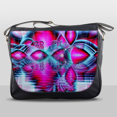 Ruby Red Crystal Palace, Abstract Jewels Messenger Bag from ArtsNow.com Front