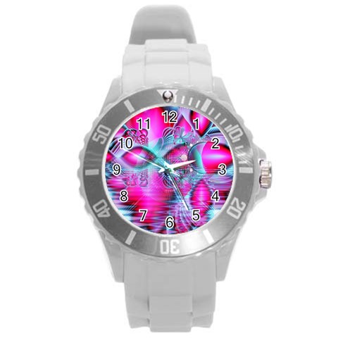 Ruby Red Crystal Palace, Abstract Jewels Plastic Sport Watch (Large) from ArtsNow.com Front