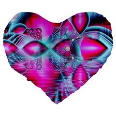 Ruby Red Crystal Palace, Abstract Jewels 19  Premium Heart Shape Cushion from ArtsNow.com Back