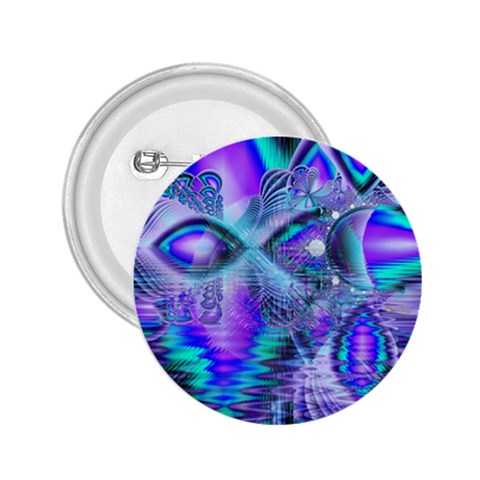 Peacock Crystal Palace Of Dreams, Abstract 2.25  Button from ArtsNow.com Front