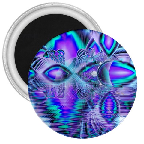 Peacock Crystal Palace Of Dreams, Abstract 3  Button Magnet from ArtsNow.com Front