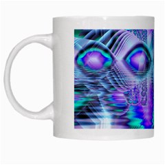 Peacock Crystal Palace Of Dreams, Abstract White Coffee Mug from ArtsNow.com Left