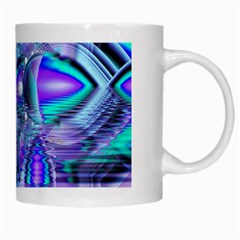 Peacock Crystal Palace Of Dreams, Abstract White Coffee Mug from ArtsNow.com Right