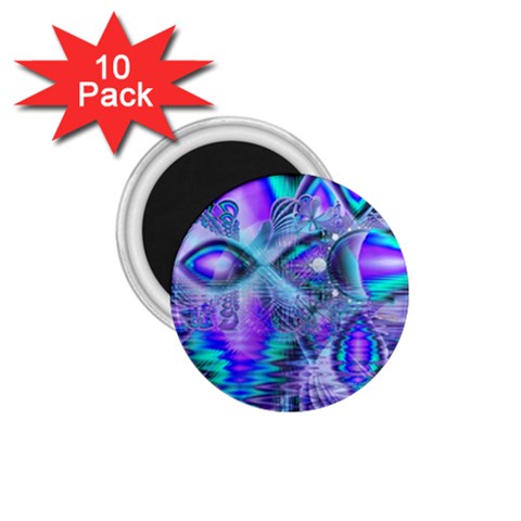 Peacock Crystal Palace Of Dreams, Abstract 1.75  Button Magnet (10 pack) from ArtsNow.com Front