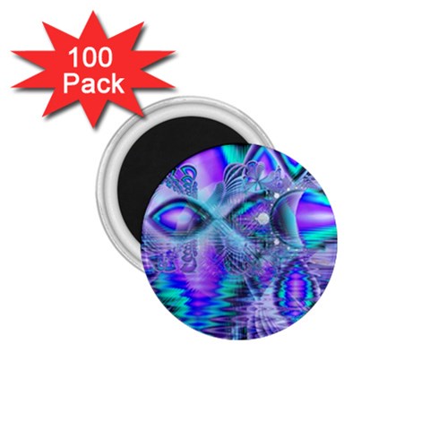 Peacock Crystal Palace Of Dreams, Abstract 1.75  Button Magnet (100 pack) from ArtsNow.com Front