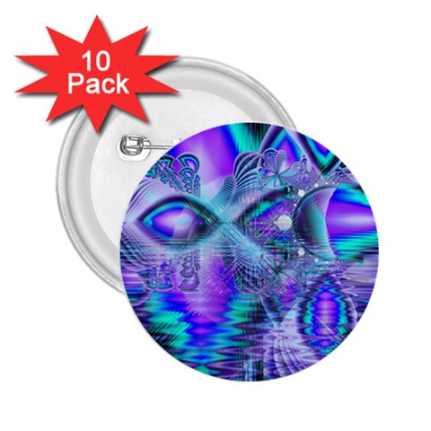 Peacock Crystal Palace Of Dreams, Abstract 2.25  Button (10 pack) from ArtsNow.com Front