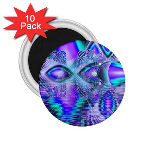 Peacock Crystal Palace Of Dreams, Abstract 2.25  Button Magnet (10 pack) from ArtsNow.com Front