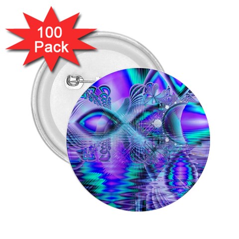 Peacock Crystal Palace Of Dreams, Abstract 2.25  Button (100 pack) from ArtsNow.com Front