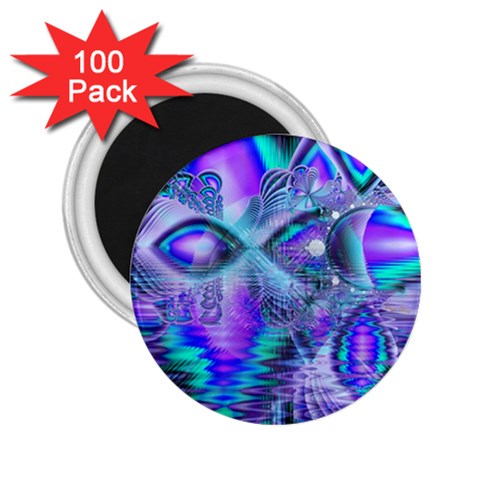 Peacock Crystal Palace Of Dreams, Abstract 2.25  Button Magnet (100 pack) from ArtsNow.com Front