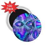 Peacock Crystal Palace Of Dreams, Abstract 2.25  Button Magnet (100 pack)