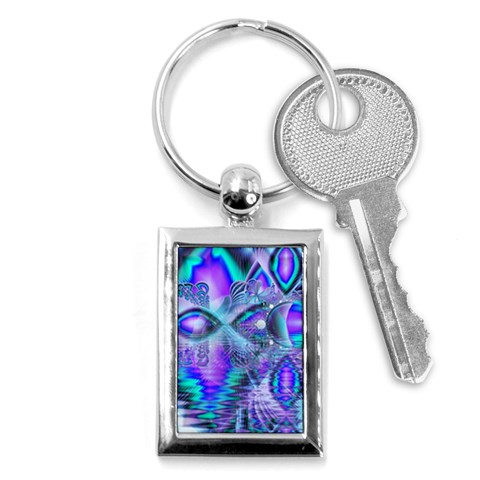 Peacock Crystal Palace Of Dreams, Abstract Key Chain (Rectangle) from ArtsNow.com Front