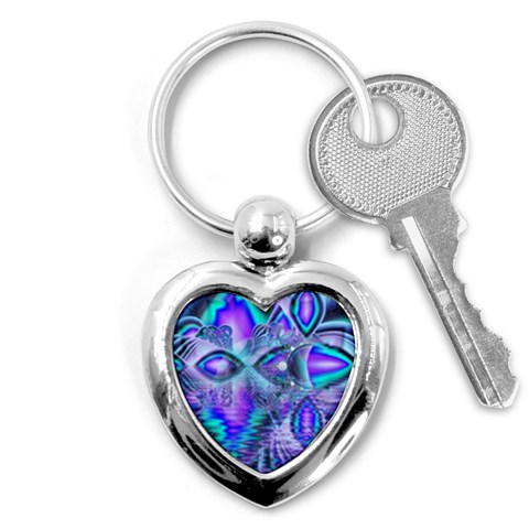 Peacock Crystal Palace Of Dreams, Abstract Key Chain (Heart) from ArtsNow.com Front