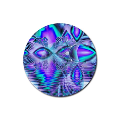 Peacock Crystal Palace Of Dreams, Abstract Drink Coaster (Round) from ArtsNow.com Front