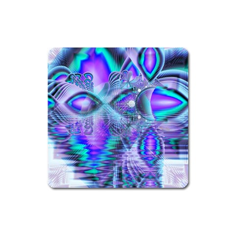 Peacock Crystal Palace Of Dreams, Abstract Magnet (Square) from ArtsNow.com Front