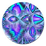 Peacock Crystal Palace Of Dreams, Abstract Magnet 5  (Round)