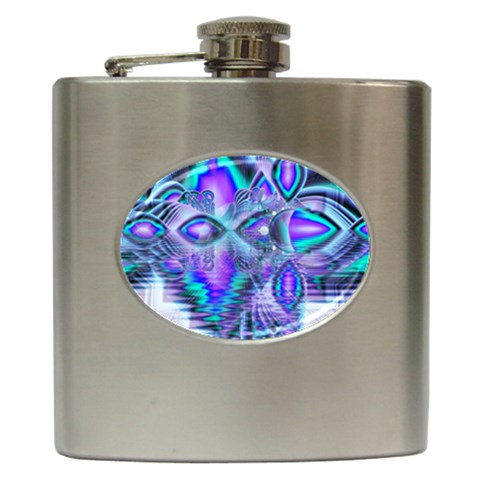 Peacock Crystal Palace Of Dreams, Abstract Hip Flask from ArtsNow.com Front