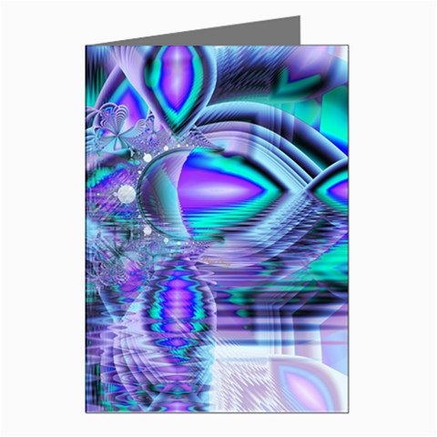 Peacock Crystal Palace Of Dreams, Abstract Greeting Card (8 Pack) from ArtsNow.com Left