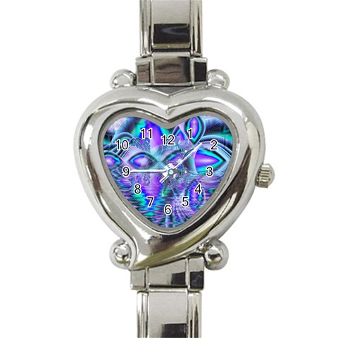 Peacock Crystal Palace Of Dreams, Abstract Heart Italian Charm Watch  from ArtsNow.com Front