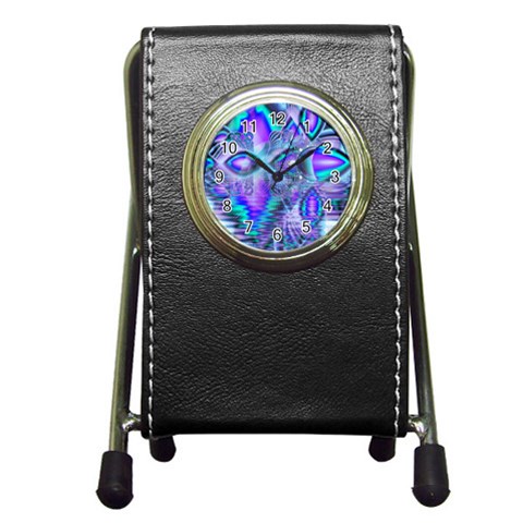 Peacock Crystal Palace Of Dreams, Abstract Stationery Holder Clock from ArtsNow.com Front