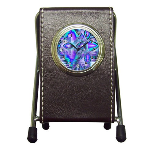 Peacock Crystal Palace Of Dreams, Abstract Stationery Holder Clock from ArtsNow.com Front